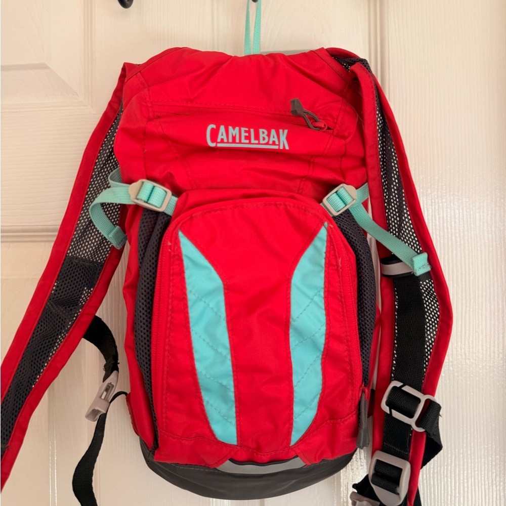 CamelBak Fushia Mini Mule with Teal Highlights with a free unused cleaning kit